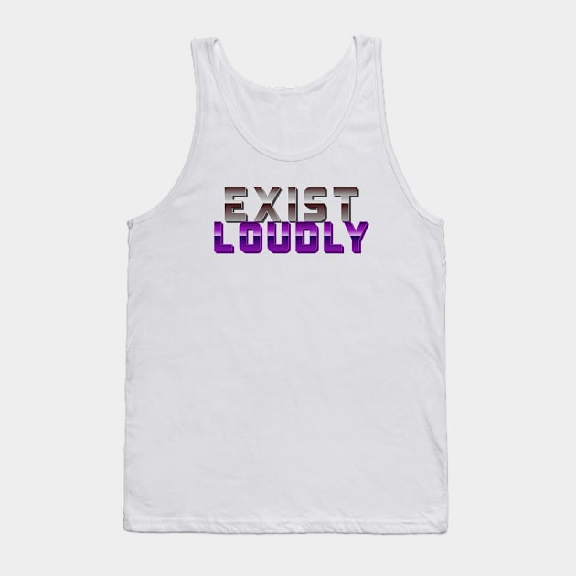 Exist Loudly - Purple Tank Top by Tracy Parke